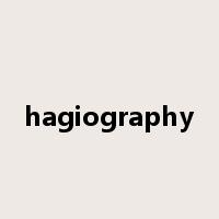 hagiography是什么意思