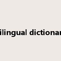 bilingual dictionary是什么意思