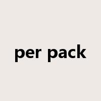 per pack是什么意思