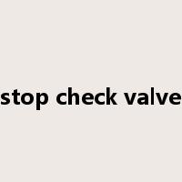 stop check valve是什么意思