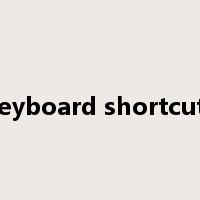 keyboard shortcuts是什么意思