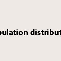 population distribution是什么意思