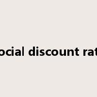 social discount rate是什么意思
