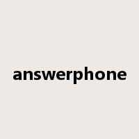 answerphone是什么意思