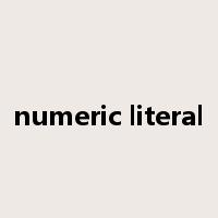 numeric literal是什么意思
