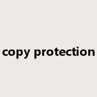 copy protection是什么意思