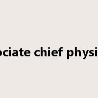 associate chief physician是什么意思