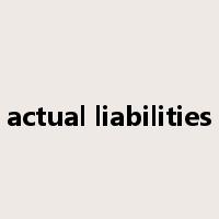 actual liabilities是什么意思