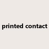 printed contact是什么意思