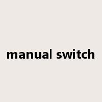 manual switch是什么意思