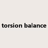 torsion balance是什么意思