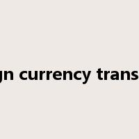 foreign currency translation是什么意思