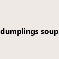 dumplings soup是什么意思