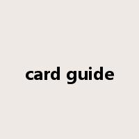 card guide是什么意思