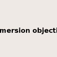 immersion objective是什么意思
