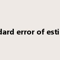 standard error of estimate是什么意思