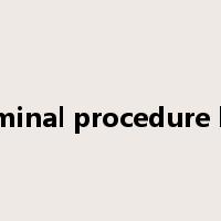 criminal procedure law是什么意思