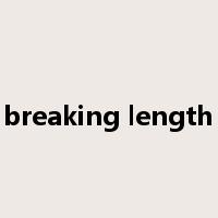 breaking length是什么意思
