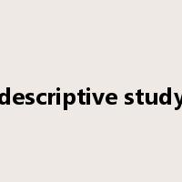 descriptive study是什么意思
