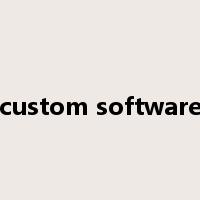 custom software是什么意思