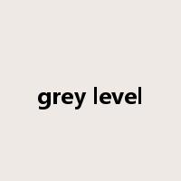 grey level是什么意思