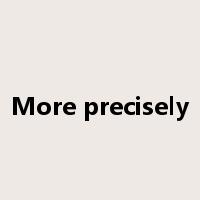 More precisely是什么意思