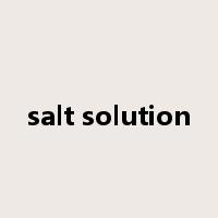 salt solution是什么意思