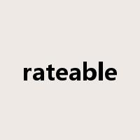 rateable是什么意思