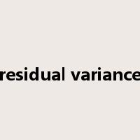 residual variance是什么意思