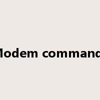 Modem commands是什么意思