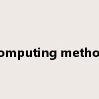 computing method是什么意思