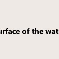 surface of the water是什么意思