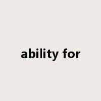 ability for是什么意思