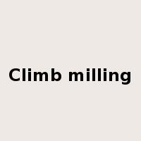 Climb milling是什么意思