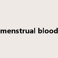 menstrual blood是什么意思
