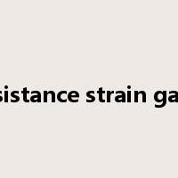 resistance strain gage是什么意思