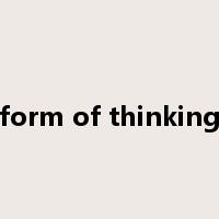 form of thinking是什么意思