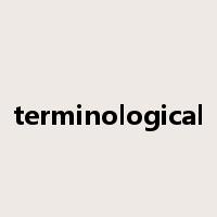 terminological是什么意思