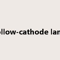 hollow-cathode lamp是什么意思