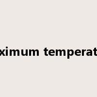 maximum temperature是什么意思