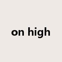 on high是什么意思