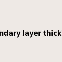boundary layer thickness是什么意思