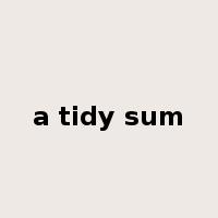 a tidy sum是什么意思