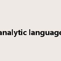 analytic language是什么意思