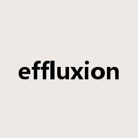 effluxion是什么意思