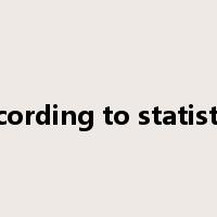 according to statistics是什么意思