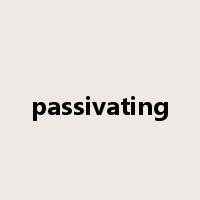 passivating是什么意思