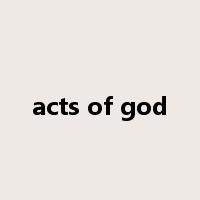 acts of god是什么意思