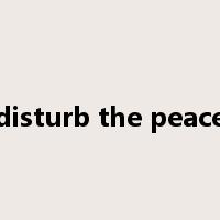 disturb the peace是什么意思