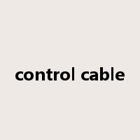 control cable是什么意思